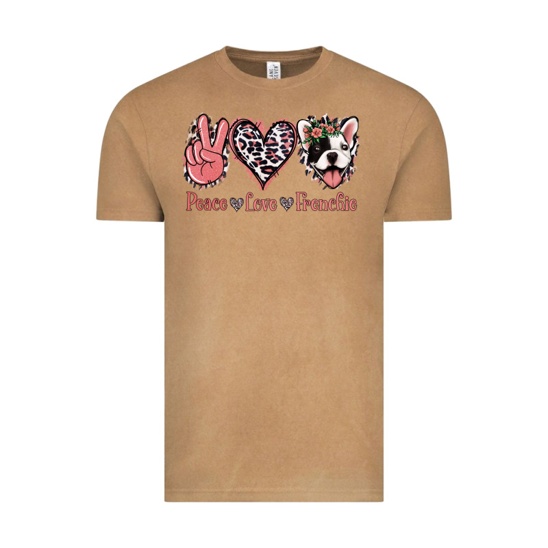 Peace Love French Bulldog Vintage Tee by Jasminsmagicworld | Teevron