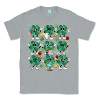 Heather Grey teacher st patrick day clovers Classic Tee - MaliasSmallBusiness