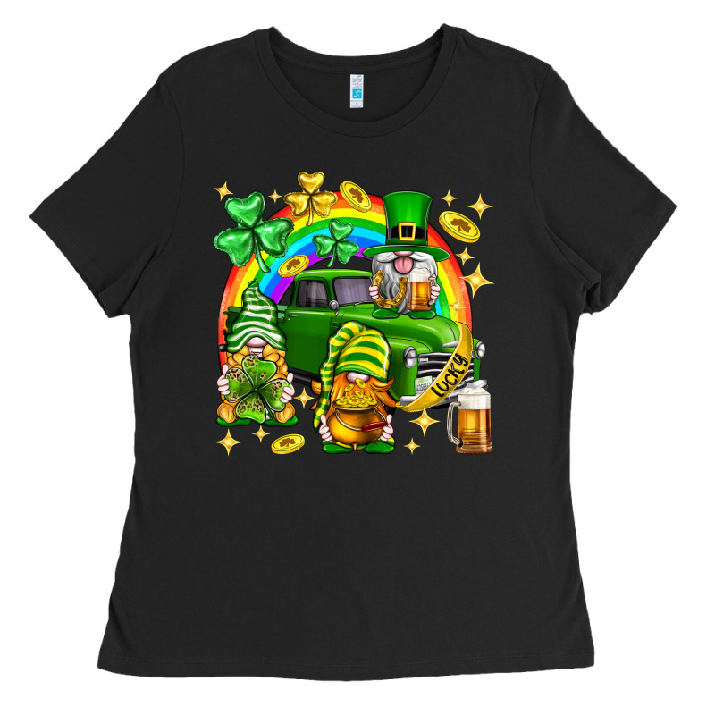 St. Patrick's Day Gnomies Truck Ladies Tee by Neo Western | Teevron