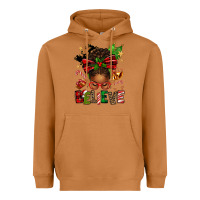 Meerkat christmas believe afro messy bun Heavyweight Hoodie - texasbilliewilder