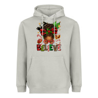 Moon Dust christmas believe afro messy bun Heavyweight Hoodie - texasbilliewilder