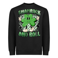 Black shamrock and roll Heavyweight Sweatshirt - MaliasSmallBusiness