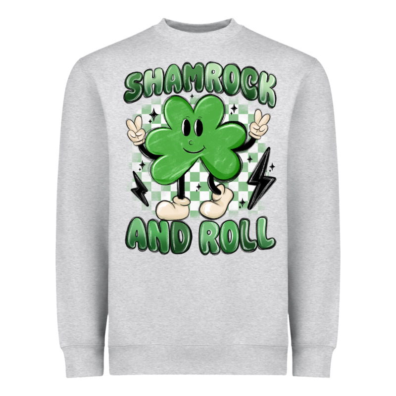 Shamrock And Roll Heavyweight Sweatshirt by MaliasSmallBusiness | Teevron