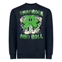 Navy shamrock and roll Heavyweight Sweatshirt - MaliasSmallBusiness