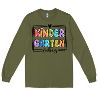 Army Green kinder garten vibes Long Sleeve Tee - MaliasSmallBusiness