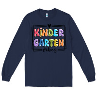 Navy kinder garten vibes Long Sleeve Tee - MaliasSmallBusiness