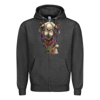 Charcoal Heather tie dye camel Zipper Hoodie - BarkalooDesign