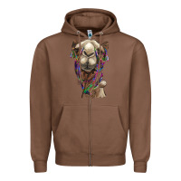 Chestnut tie dye camel Zipper Hoodie - BarkalooDesign