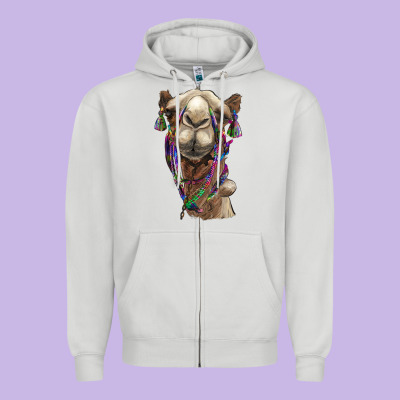 Tie Dye Camel Zipper Hoodie Designed By Barkaloodesign