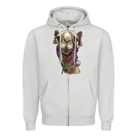 Dove Grey tie dye camel Zipper Hoodie - BarkalooDesign