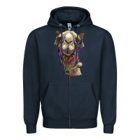 Navy tie dye camel Zipper Hoodie - BarkalooDesign