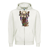 Oatmeal Heather tie dye camel Zipper Hoodie - BarkalooDesign