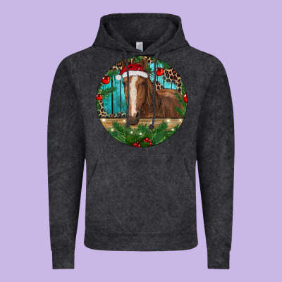 Brown Horse Christmas Vintage Hoodie Designed By Ranaportraitstore