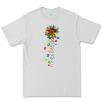 Dove Grey autism mama sunflower white Premium Tee - JahusDesignShop