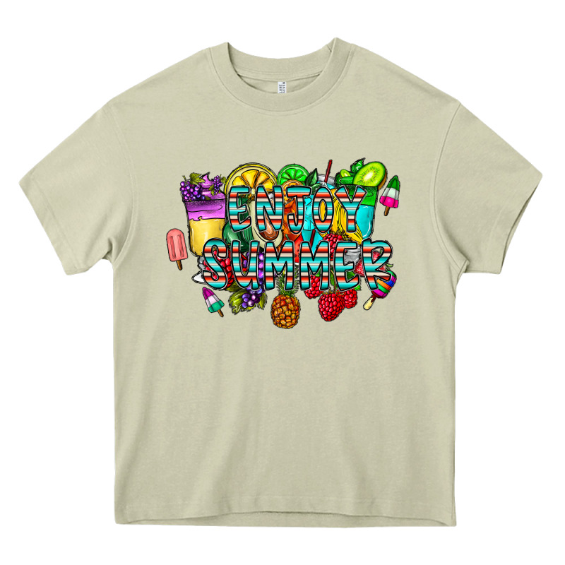 Enjoy Summer Heavy Core Tee by CowhideDigitalArt | Teevron