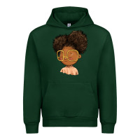 Forest Green black girl Urban Hoodie - FaDigitalArtStudio