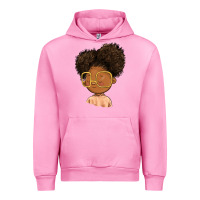 Fuchsia Pink black girl Urban Hoodie - FaDigitalArtStudio