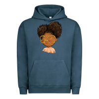 Pigment Midnight Navy black girl Urban Hoodie - FaDigitalArtStudio