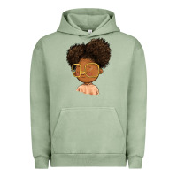 Pigment Oil Green black girl Urban Hoodie - FaDigitalArtStudio