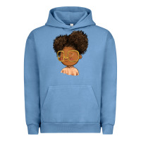 Pigment Pebble Blue black girl Urban Hoodie - FaDigitalArtStudio