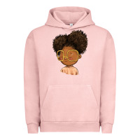 Pigment Salmon black girl Urban Hoodie - FaDigitalArtStudio
