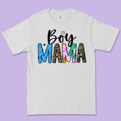Boy Mama White Premium Tee Designed By Jahusdesignshop