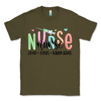 Army Green coffee scrubs rubber gloves nurse Classic Tee - MaliasSmallBusiness