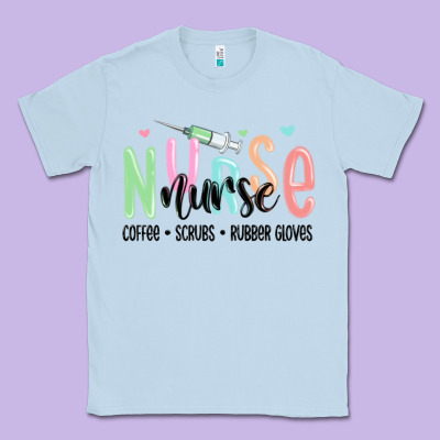 Coffee Scrubs Rubber Gloves Nurse Classic Tee Designed By Maliassmallbusiness