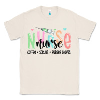 Natural coffee scrubs rubber gloves nurse Classic Tee - MaliasSmallBusiness
