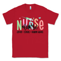 Red coffee scrubs rubber gloves nurse Classic Tee - MaliasSmallBusiness