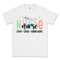 White coffee scrubs rubber gloves nurse Classic Tee - MaliasSmallBusiness