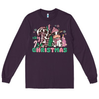 Plum my first christmas cow Long Sleeve Tee - MaliasSmallBusiness
