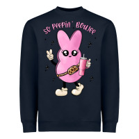 Navy so peepin boujee stanley  belt bag inspired Heavyweight Sweatshirt - MaliasSmallBusiness