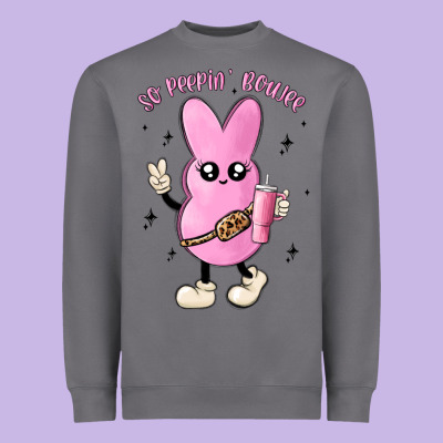 So Peepin Boujee Stanley  Belt Bag Inspired Heavyweight Sweatshirt Designed By Maliassmallbusiness