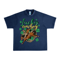Navy lucky cowboy Urban Heavy Tee - MaliasSmallBusiness