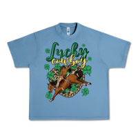 Pebble Blue lucky cowboy Urban Heavy Tee - MaliasSmallBusiness