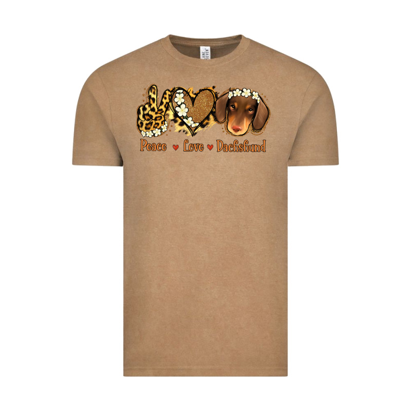 Peace Love Dachshund Vintage Tee by Jasminsmagicworld | Teevron