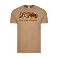 Vintage Coffee Peace Love Dachshund Vintage Tee - Jasminsmagicworld