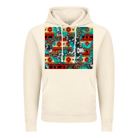 Vintage Artic aztec leopard cowhide turquoise Vintage Hoodie - BarkalooDesign