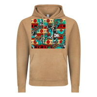 Vintage Camel aztec leopard cowhide turquoise Vintage Hoodie - BarkalooDesign