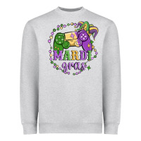 Heather Grey mardi gras game Heavyweight Sweatshirt - MaliasSmallBusiness