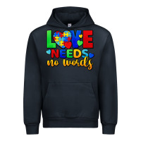 Navy Love needs no words Urban Hoodie - FaDigitalArtStudio