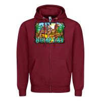 Burgundy hump day camel and desert Zipper Hoodie - BarkalooDesign