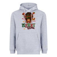 Heather Grey merry mama afro messy bun Heavyweight Hoodie - texasbilliewilder