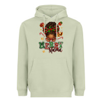 Matcha merry mama afro messy bun Heavyweight Hoodie - texasbilliewilder