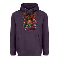 Plum merry mama afro messy bun Heavyweight Hoodie - texasbilliewilder