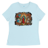 Baby Blue virgin mary Ladies Tee - SublimationCraftShop