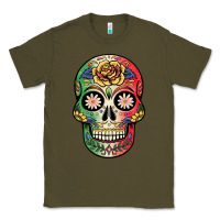 Army Green mexican skull Classic Tee - JahusDesignShop