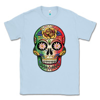 Dusty Blue mexican skull Classic Tee - JahusDesignShop