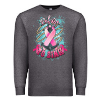 Charcoal Heather Refuse to sink Cancer anchor Cancer Awareness Premium Sweatshirt - HowdyJamesFarm